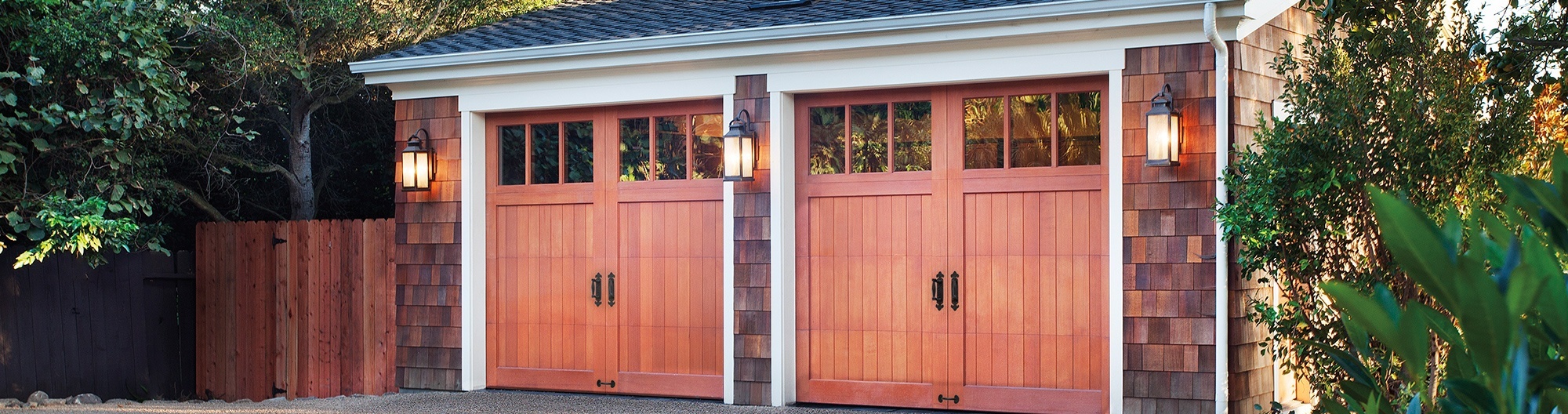 medium wood garage door style